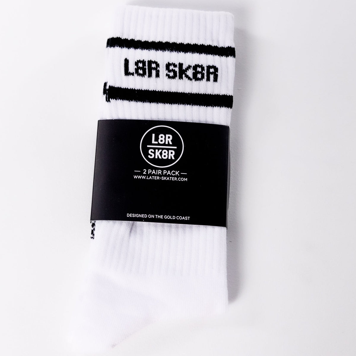 L8R SK8R Classic Crew Socks - 2PK
